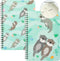 L1rabe 2 A5 Otter Spiral Notebooks Cute Funny Otter Rivers Fish Plant College Ruled Hardcover Notebooks, Travel Journal Diary Notepad for Kids Tee...