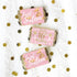 Pink and Gold Sweet 16 Birthday Party Mini Chocolate Candy Bar Wrappers, Pink Sweet Sixteen Party Favor Stickers - 42 Count...