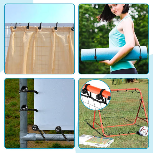 Tarp Bungee Balls Ties 8 Inch,50 PCS Bungee Ball Cords Ties Heavy Duty High Elastic Bungee Cord Canopy Tie Down for Tarp,Camping Tent,Shelter,Shad...