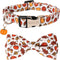 ADOGGYGO Thanksgiving Dog Collar with Bowtie, Fall Leaves Pumpkin Dog Thanksgiving Collars with Detachable Bow Adjustable Pet Fall Collars for Sma...