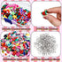 Hanaive 400 Pcs Rubber Band Bracelet Charms Summer Rubber Loom Band Charms Silicone Bracelet Charms Colorful Jewelry Making Kit DIY Necklace Brace...