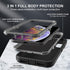 for iPhone Xs Max Case, Military Grade 3 in 1 Heavy Duty Shockproof/Drop Proof/Dust Proof Case with 2Pcs Tempered Glass Screen Protector (Black/Gr...