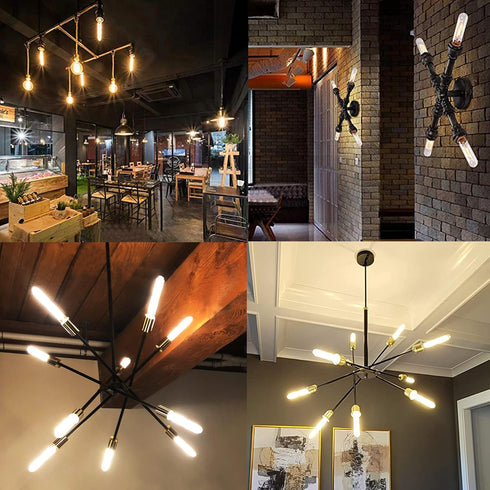 XININSUN T10 led bulb, Dimmable T10 frosted led light bulbs,8W Led tube bulbs, 60-75 Watt Equivalent,2700K Warm White,E26 Base Bulb for Desk Lamp,...