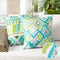 Ashler Boho Outdoor Pillows, Turquoise/Green 18 x 18 Pillow Covers, Outdoor Pillows Waterproof Set of 2, Pillow Case for Patio, Couch, Water Resis...