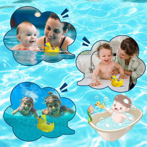 Duck Baby Bath Thermometer, Newborn Bath and Room Temperature Thermometer Safety Floating Toy, Bathtub Thermometer for Infant...