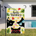 Black Cat Hello Summer Flag for Outside Burlap Hello Spring Summer Small Garden Flag 12.5 x 18 Double Sided Outdoor Holiday Porch Flags Seasonal D...