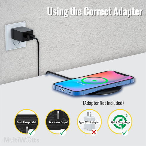 15W Fast Certified Wireless Charger pad Compatible with iPhone (15/15Pro/15 Pro Max, 14/14 Pro/14 Pro Max), Samsung (S24,S24+/S24Ultra,S23/S23+/S2...