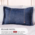 Elegant Life Home 100% Cotton Washed Pillow Case Soft Denim Standard Pillow Sham 20'' x 26'' (1 pc, Dark Blue)...