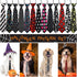 10pcs Skull Large Dog Neck Ties, Festival Dog Ties for Medium Large Dogs, Bulk Handmade Large Dog Collar Grooming Ties, Holiday Skull Pattern Dog ...