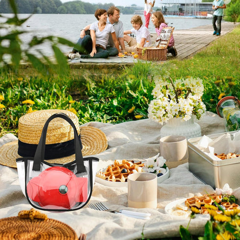 Beautyflier Carrying Bag Compatible with DASH Mini Waffle Maker 4 Inch, Storage Bag for Mini Waffle Maker, Portable Clear Organizer Bag for Who Lo...