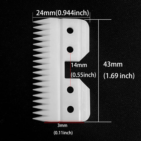 4pcs Oster Fast Feed Clipper Ceramic Blade - Pet Dog Cat Grooming Clipper Replacement Blades, for A5 Trimmer Series, for Andis 18 Teeth Detachable...