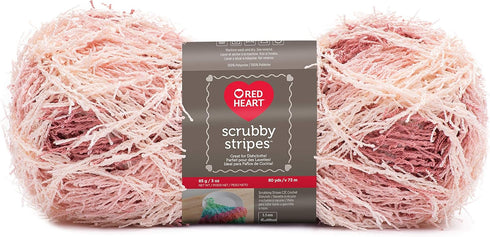 Red Heart Peachy Yarn SCRUBBY Stripes, 240 Foot (Pack of 1)......