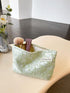 | Large Aesthetic Makeup Bag | Floral Makeup Bag | Mid-day Clutch | Period Kit Bag | Hygiene Bag | Skincare Bag | Cute Makeup Bag (Embroidery Gree...