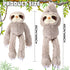 Queekay 2 Packs Sloth Stuffed Animal Hanging 18 Inch Three Toed Sloth Plush Sloth Plush Toy with Hook and Loop Hands for Teens Adults Gifts Decors...