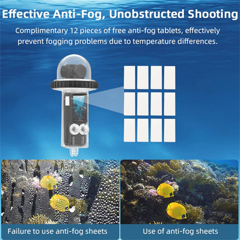 40M/131FT Dive Case Compatible for DJI Osmo Pocket 3 Waterproof Case Protective Underwater Diving Housing Cover Shell with Accessories for Osmo Po...