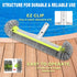 Professional Heavy Duty Swimming Pool Wall & Tile Brush?17.5" Round Ends Pool Brush Head with Sturdy Aluminum Handle for Cleans Walls, Tiles & Flo...