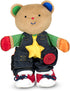 Melissa & Doug K's Kids - Teddy Wear Stuffed Bear Educational Toy - Plush Bear Zipper And Button Learning Toy for Toddlers...