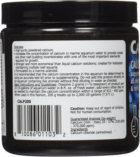 Brightwell Aquatics Calcion-P - Powdered Calcium Supplement for Marine Aquariums, 200 grams...
