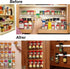 4 Pack 20-Clips Spice Gripper Clip Wall Mounted Kitchen Spice Jar Rack,Organizer Rack,Seasoning Jar Storage Holder,Bottles Clip,Cupboard Spice Rac...