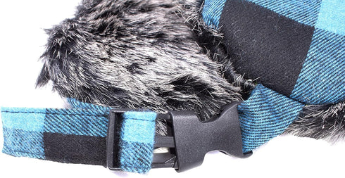 Unisex Winter Trapper Hat with Faux Fur Lining and Ear Flaps – Warm Bomber Hat for Men and Women, Plaid Design...