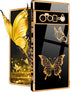 Coralogo for Google Pixel 6 Pro Case 5G Butterfly for Women Girls Girly Pretty Phone Cases Cute Black and Gold Plating Butterflies Unique Design A...