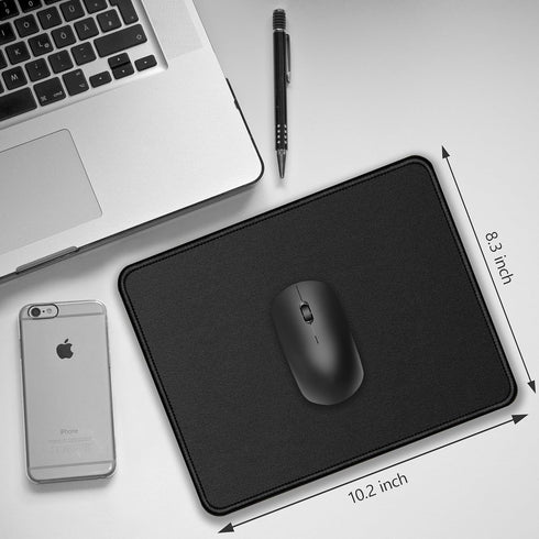 Mouse pads, 3 PCS, Black Standard Mouse Pads, Office and gaming,stitched Edges, rubber anti slip base mouse pad, dirt resistant, durable, square, ...