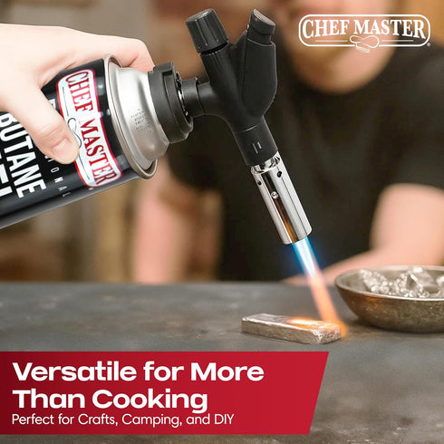 Chef's Torch, Kitchen Torch, Cooking Torch, Refillable Butane Torch Lighter w/ Adjustable Flame for Searing Steaks, Creme Brulee, Desserts, BBQ, B...