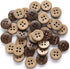 Coconut Shell Buttons Small Size 1/2 Inch (12.5mm) 4 Holes Coconut Button for Shirt Sewing or DIY Crafts Pack of 200pcs...