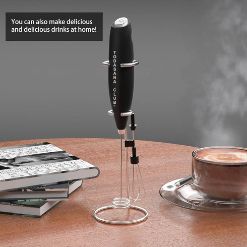 2024 Milk Frother Wand | Best Double Whisk Milk Frother Handheld | High Powered 19000rpm/min With Improved Motor Electric | Drink Mixer For Coffe,...