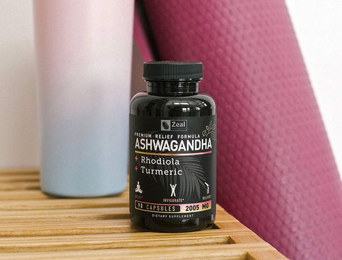 Ashwagandha Complex - Organic Ashwagandha Root Powder + Rhodiola Rosea + Turmeric - Premium Support Formula - Ashwagandha Capsules Supplement...
