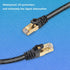 Cat 7 Ethernet Cable Professional Gold Plated Plug Black Ethernet Cable for Indoor Outdoor High Speed Heavy-Duty Waterproof Buried-able Dual Shiel...