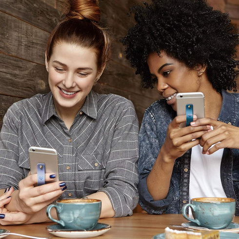 6 Pieces Phone Finger Grip Portable Telescopic Finger Strap Bracket Silicone Mobile Phone Ring Stand Grip Strap for Most Mobile(Orange, Blue, Purp...