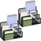 2 Pieces Desk Mail Organizer, Metal Mesh Small File Holders Letter Organizer, Bill/Document/Filing/Folders/Paper Organizer for Desktop (BLACK-2PCS...