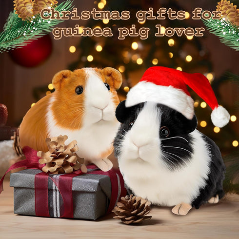 2pc Guinea Pig Stuffed Animals - Realistic Plush Cute Plushie Toys for Kids, Small Live Animals Pet Doll Toy for Boys Girls Birthday...