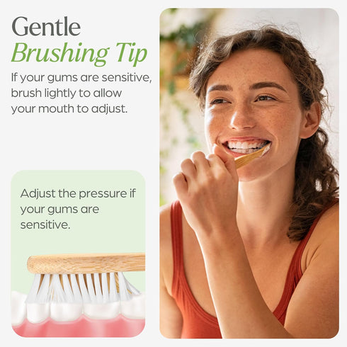 Bamboo Toothbrushes 10 Pack - BPA Free Soft Bristles Toothbrushes, Eco-Friendly, Natural Wooden Toothbrush...