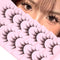 Manga Lashes Natural Look False Eyelashes Anime Lashes Mink Wispy Fluffy Spiky 3D Volume Eyelashes Pack Korean Japanese Asian Cosplay Fake Eyelash...