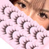 Manga Lashes Natural Look False Eyelashes Anime Lashes Mink Wispy Fluffy Spiky 3D Volume Eyelashes Pack Korean Japanese Asian Cosplay Fake Eyelash...