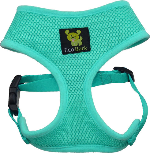 EcoBark Dog Harness - Eco-Friendly Max Comfort Harnesses - Luxurious Soft Mesh Halter - Over The Head Harness Vest- No Pull and No Choke for Puppy...