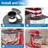 Mixer Bowl Cover for Kitchen-Aid K5GB 5 Quart Glass Part, Mixer Glass Bowl Splatter Guard Lid with Ingredient Opening Compatible with KitchenAid T...