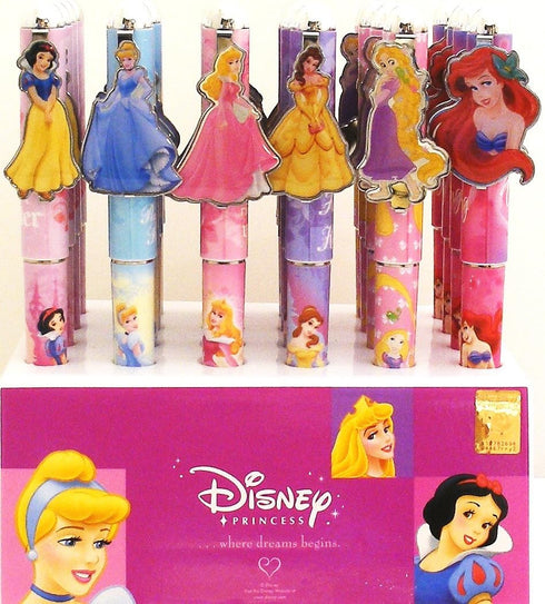 Disney Princess 6 Pen Set, Snow White, Cinderella, Belle, Ariel, Rapunzel, Aurora...