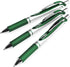 Pentel EnerGel XM BL77 - Retractable Liquid Gel Ink Pen - 0.7mm - 54% Recycled - Forest Green - Pack of 3...