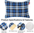 Outdoor Camping Pillow Lightweight, Compressible, Flannel Travel Pillow Cases, Washable Removable Pillow Cover Camping and Backpacking Blue...