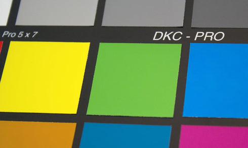 DKC-Pro 5" x 7" Set of 2 White Balance and Color Calibration Charts with 12% and 18% Gray - Pro Quality - Includes Frame Stand and User Guide...