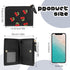 Women's Wallets, Short Cherry Embroidery Trend Ladies Small Wallets, Cute Small Wallets for Girls Leather Zipper Wallets (black)...