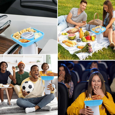 Snack Bowl for Stanley Cup with Upgraded Tight-Fitting Cover, Reusable Snack Tray with Lid Fits for Stanley 40 oz Tumbler with Handle, Stanley Acc...