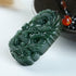 Women's Necklace Men's Necklace Pure natural hand carved qing jade dragon necklace pendant...