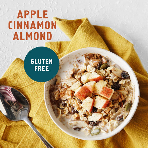Seven Sundays Classic Bircher Apple Cinnamon Almond Muesli Cereal - 12 Oz Pouch - Certified Gluten Free Muesli - Non GMO, No Refined Sugar and Kos...