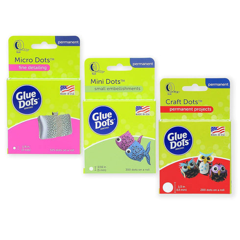 Glue Dots, Crafter's Pack, Double-Sided, Mini Dots, Craft Dots, Micro Dots, Permanent, 825 Dots, DIY Craft Glue Tape, Sticky Adhesive Glue Points,...