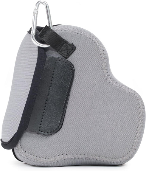 MegaGear ''Ultra Light'' Neoprene Camera Case Bag with Carabiner for Panasonic Lumix DMC-FZ300 Digital Camera (Grey) (MG628)...