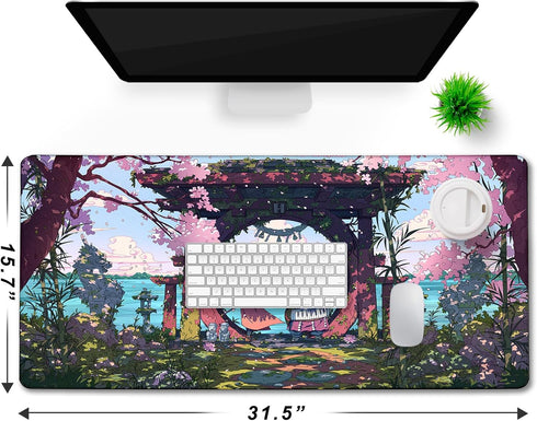 Gaming Mouse Pad, Large Mouse Pad for Gaming, Durable 31.5"x15.7" Extended Mouse Mat with Stitched Edges, Waterproof Non-Slip Base Long XXL Large ...